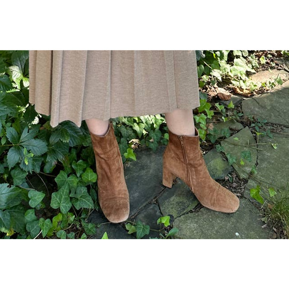 Maryam Nassir Zadeh Agnes Auburn Suede Zip Up Ankle Boots Size 39.5 EU EUC - Picture 2 of 16